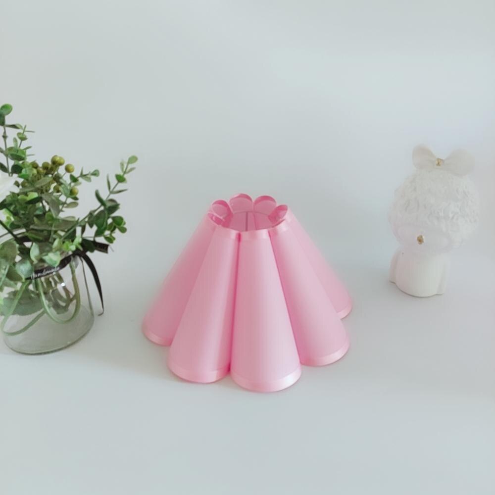 Parmi nous Xianfan – abat-jour en tissu japonais, abat-jour en PVC pour lampes de bureau E14 E27, abat-jour en pétales pour plafonnier: Rose