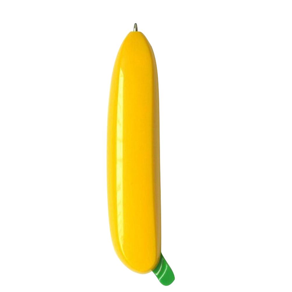 Banankulepenn svart blekk realistisk form glatt skriving lommestørrelse moro tilbehør flott ergonomisk plast