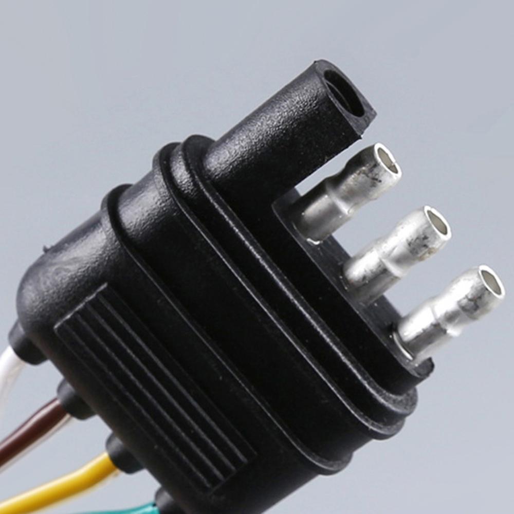 Trailer Light Wiring Harness add 4-Pin Plug 4 Way Flat Adapter Wire Connector