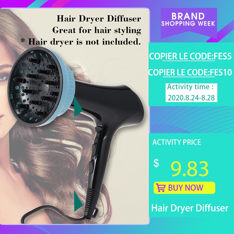 Cubierta del difusor del secador de pelo para salón, accesorio de estilismo rizado y ondulado, boquilla para secador de pelo Universal, accesorios para secadores de pelo