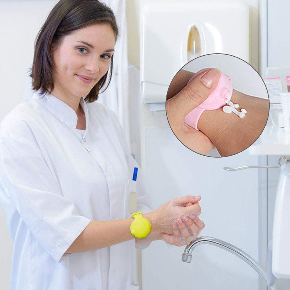 Bracelet en Silicone, bouteille de soin, montre, désinfectant pour les mains, conteneur avec distributeur de désinfectant pour les mains