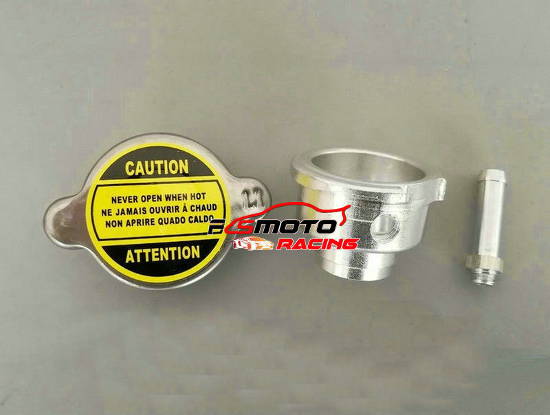 BRAND WELD ON ALL ALUMINUM RADIATOR FILLER NECK + 1.1 BAR RADIATOR CAP