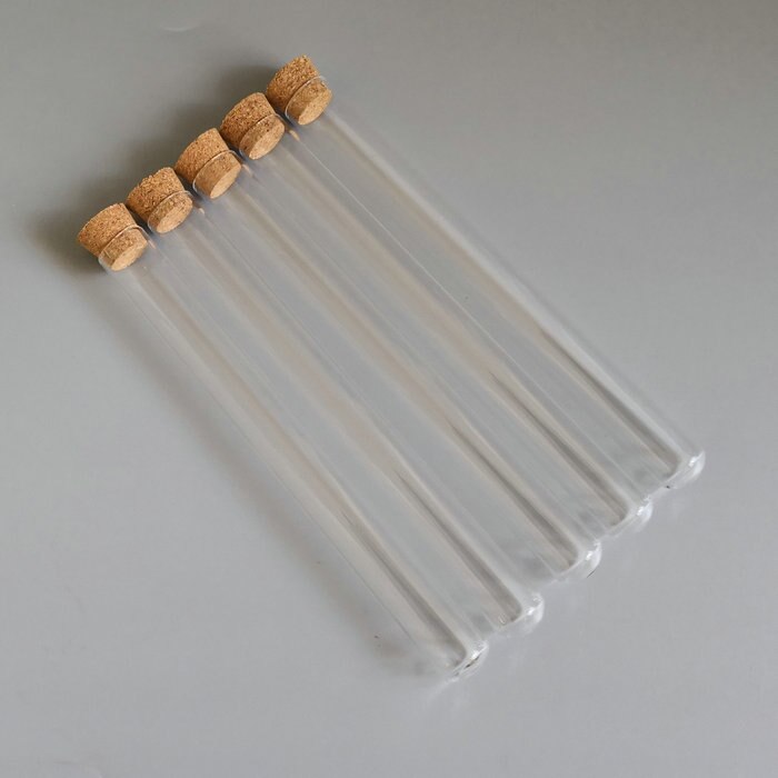 50pcs 15x150mm Transparent Clear Glass Test Tube With Cork Test Tube Vial Lab Glassware for Laboratory Experiment