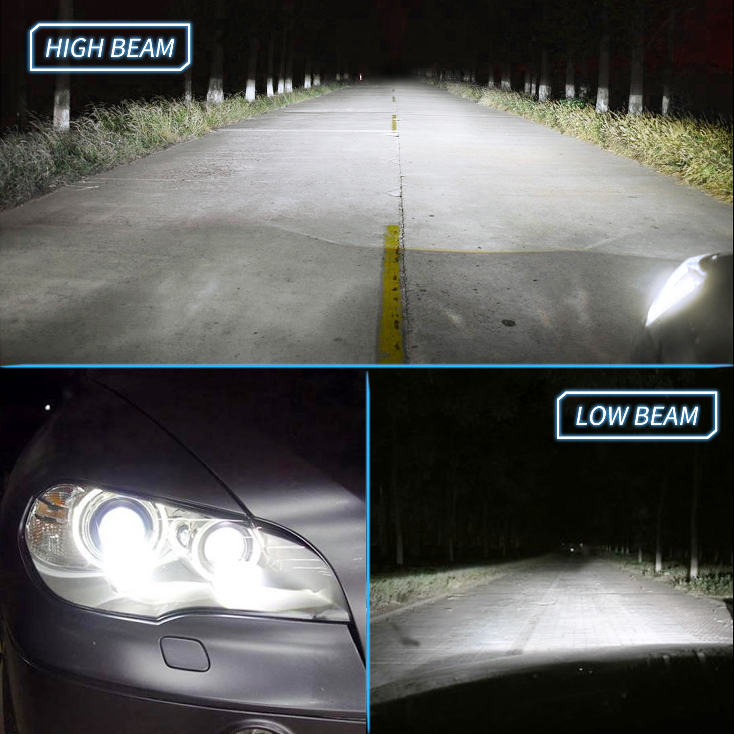 2 uds C6 72W H11 H4 Hi/Lo H1 H7 COB LED H11 HB3 9005 HB4 9006 bombillas de faros de coche luz antiniebla de coche 12V 7200LM faros de coche blanco