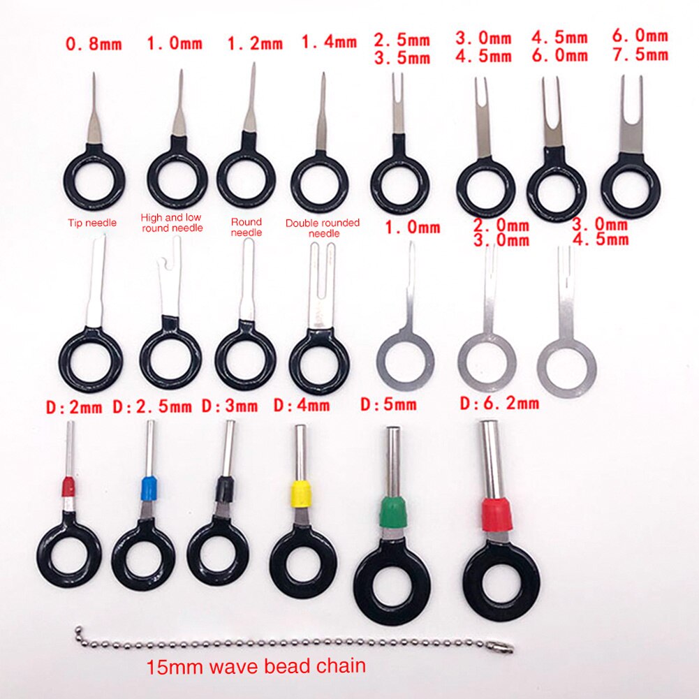 Wire Terminal Removal Tool Kit Wiring Extractor Car Electrical Withdrawal Needle Connector Repair Crimp Pin Automobiles