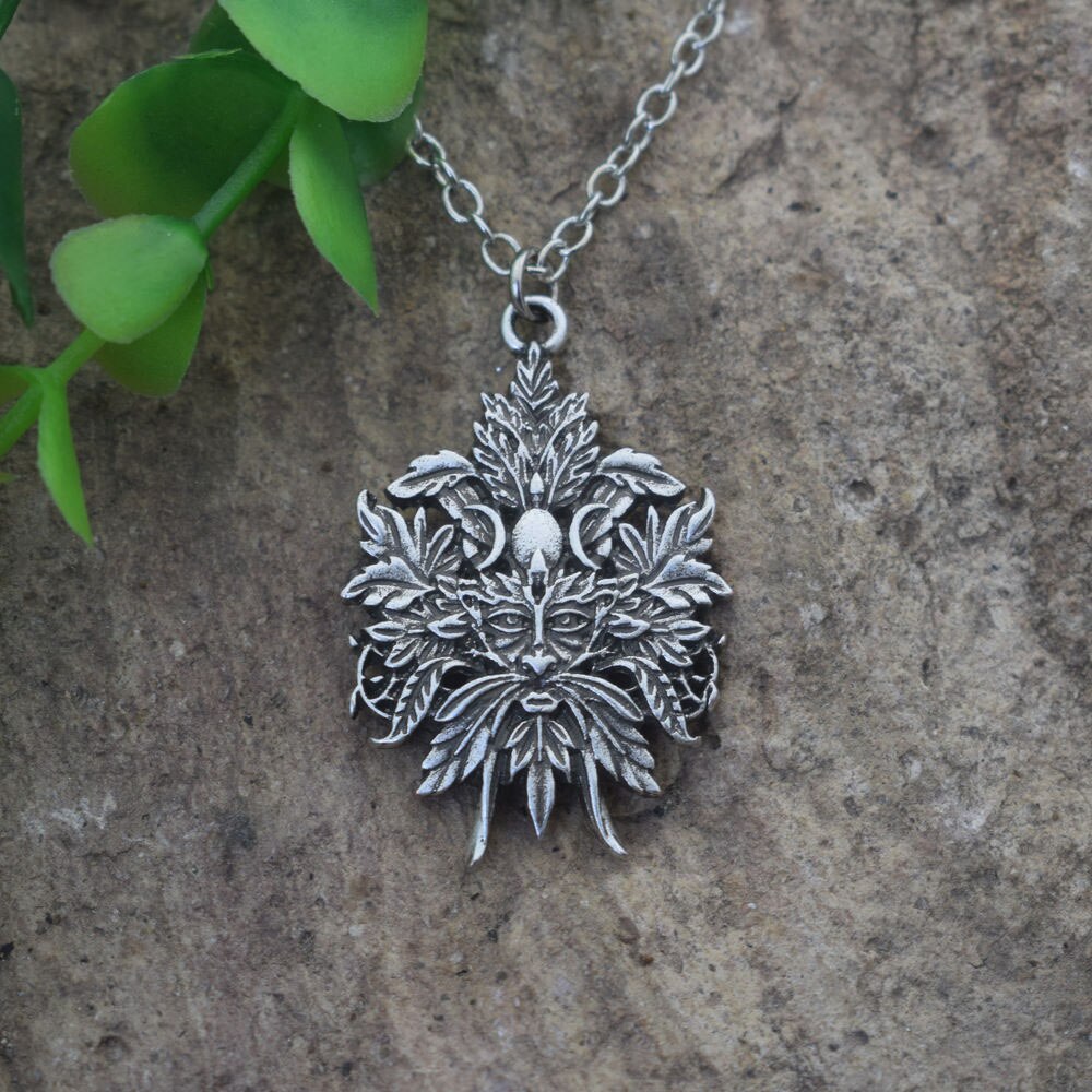 Celtic Green Man Pendant Greenman Necklace Wiccan
