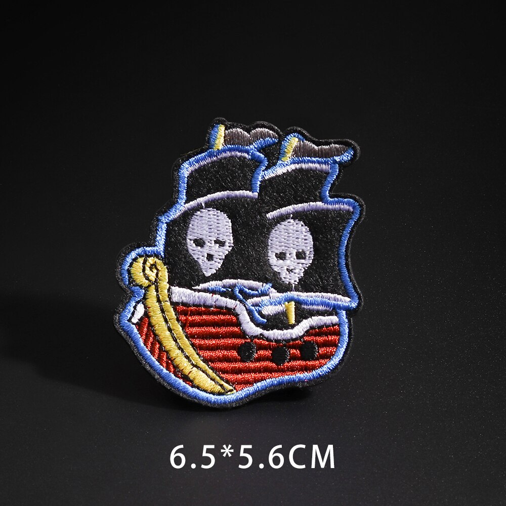 Piratenschip Badges Zeilen Serie Patches Voor Kleding Ijzer Op Anker Geborduurde Applique Badges Diy Kleding Accessoire: N5-BT2942