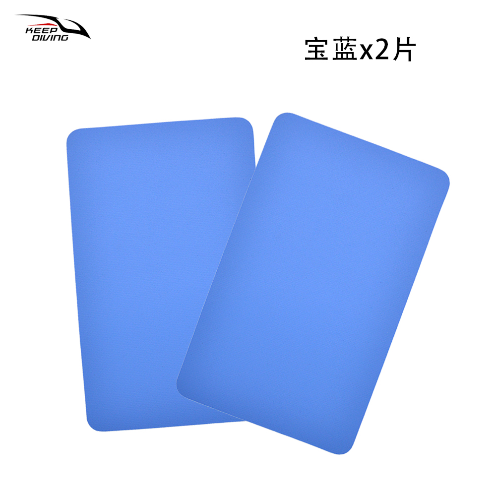 2 pezzi di barche gonfiabili patch di riparazione in PVC kayak gommone strumento patch impermeabile toppa di riparazione in PVC con foro di perdita danneggiato quadrato: Blu