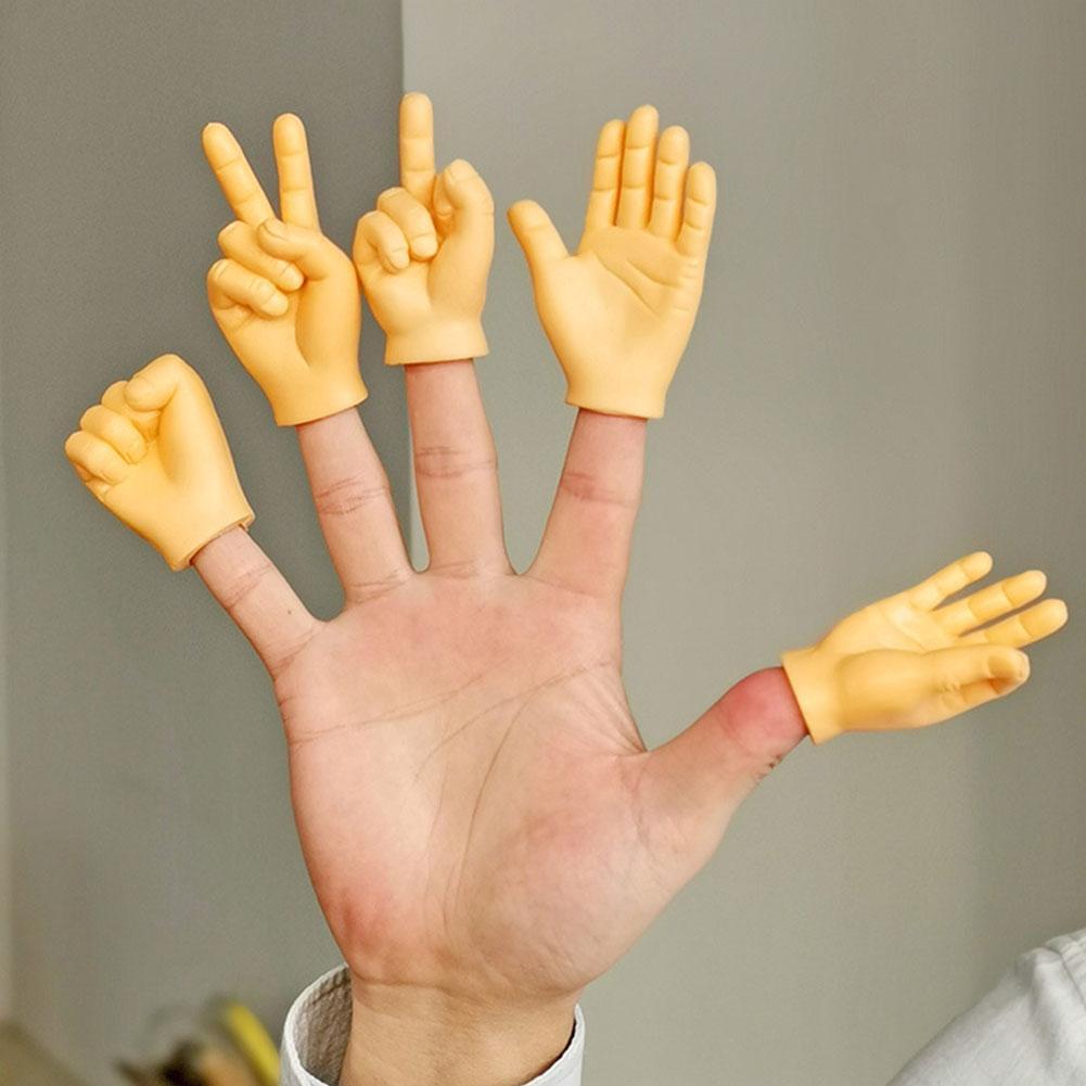 1pc nyhed sjov fem fingre håndflader ja knytnæve ok langfingre sæt legetøj omkring den lille hånd model halloween legetøj barn