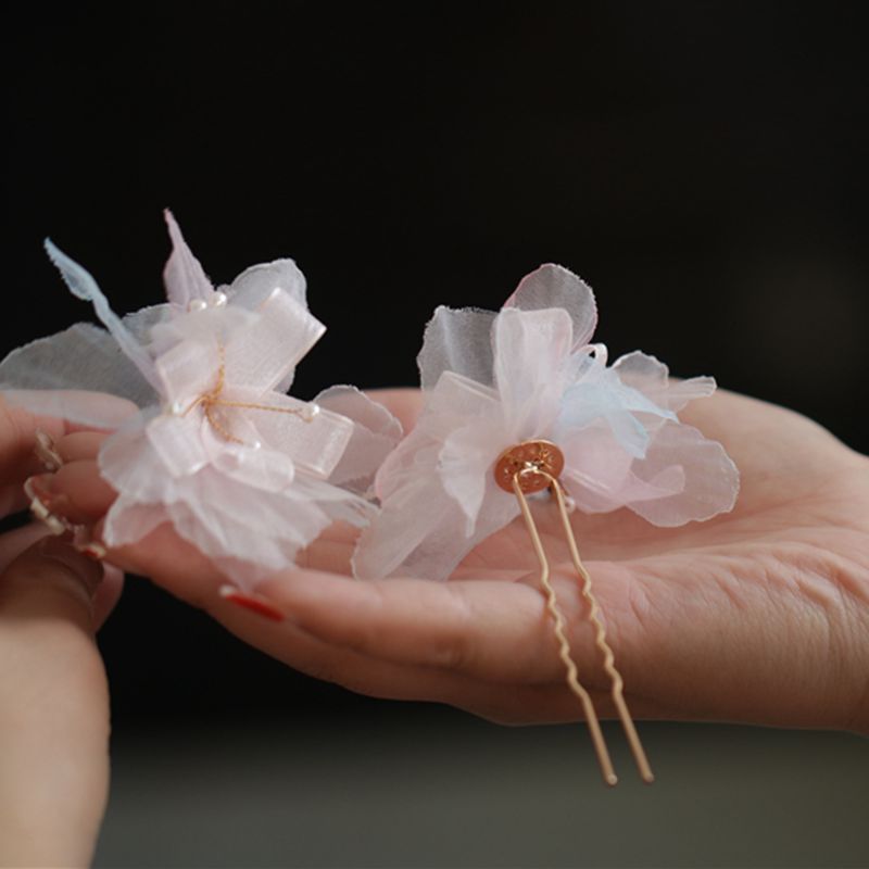 Jahrgang-haarschmuck mit blumen für damen, chinesische hanfu-blumenhaarnadel