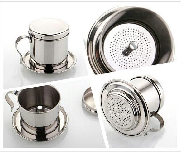 304 Stainless Steel Vietnamese Coffee Pot Coffee Filter Pot Drip Pot Filter-Free Coffee Pot