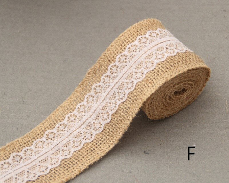 2 metros de juta natural hessian serapilheira laço fita rústico casamento belting cinta buquê acessórios: F