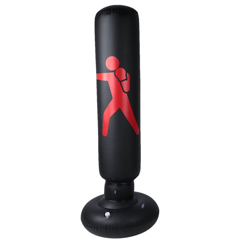 Saco de arena inflable para entrenamiento de boxeo para adultos y niños, accesorio de de PVC de 160cm, columna hinchable, punzonadora: Naranja