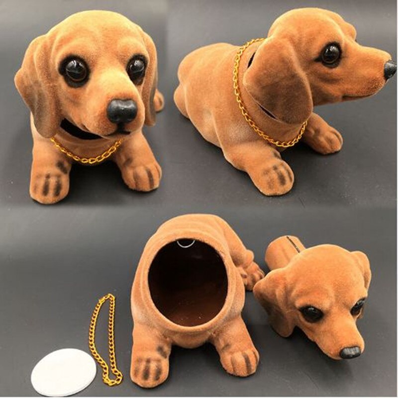 Bobble Head Dog Car Dashboard Doll Auto Shaking Head Toy Ornaments Nodding Dog Car Interior Furnishings Decoration