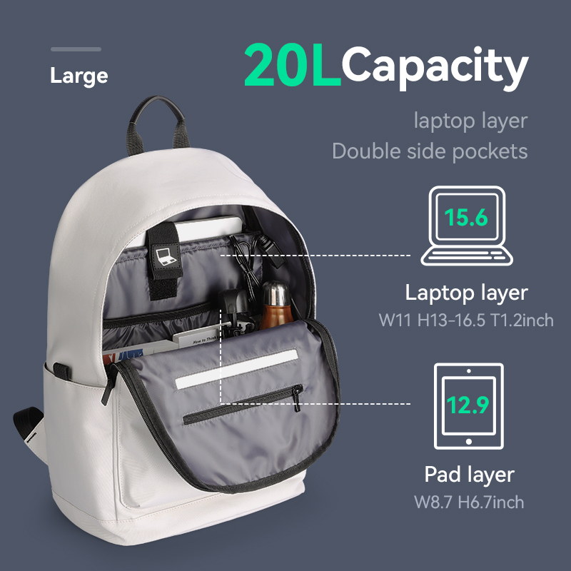 Mark Ryden 20L Plecak rekreacyjny o dużej pojemności 15,6-calowy laptop Wodoodporny z portem ładowania USB