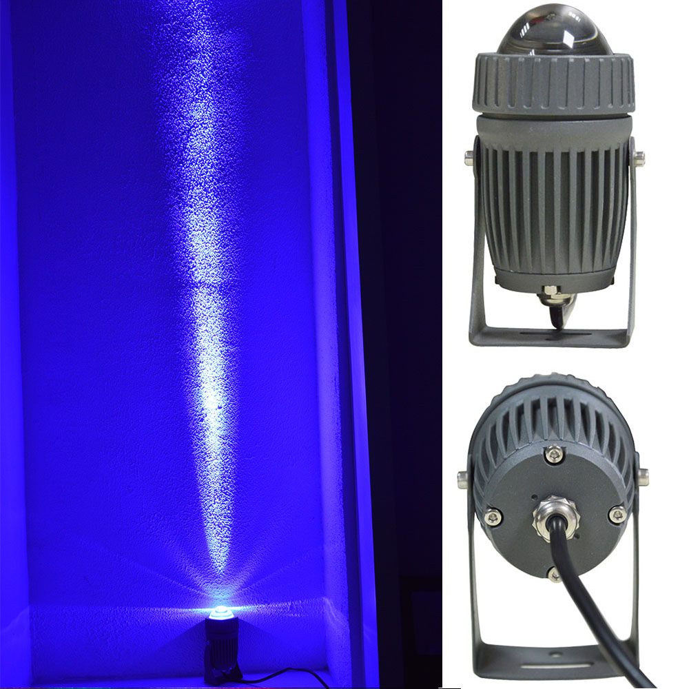 led outdoor spot light Cree led spotlight landscape lights wall lamp effect for buiding bridge wall washer lighting: blue