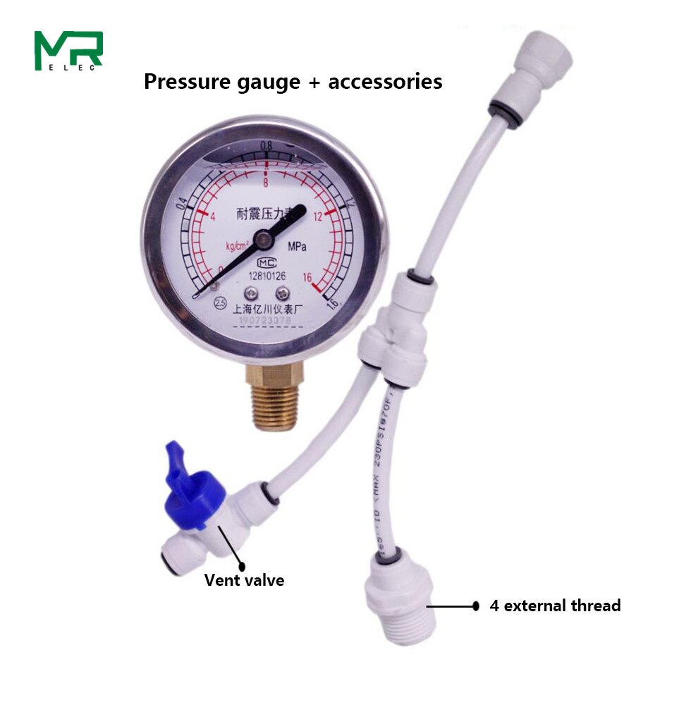 Yn60 anzug 0 ~ 1,6 MPA öl druck Anti Vibration Haushalts klopfen wasserfilter Manometer Prüfung wasser rohr Druck Messgerät