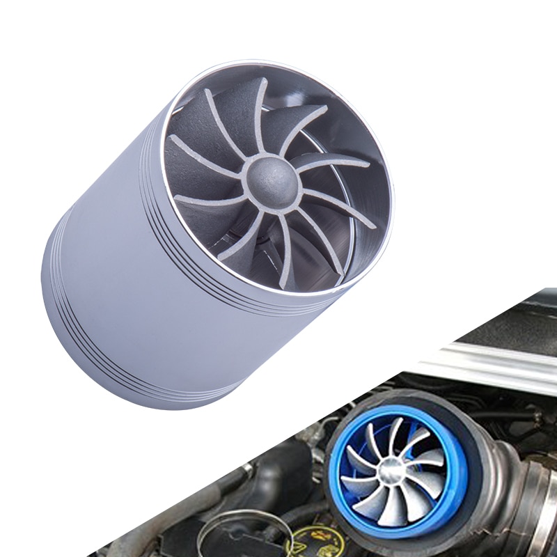 Universal 64mm Fan Car Air Intake Turbine Refit Turbocharger Gas Fuel Oil Saver Fan Turbo Supercharger Car Performance Parts