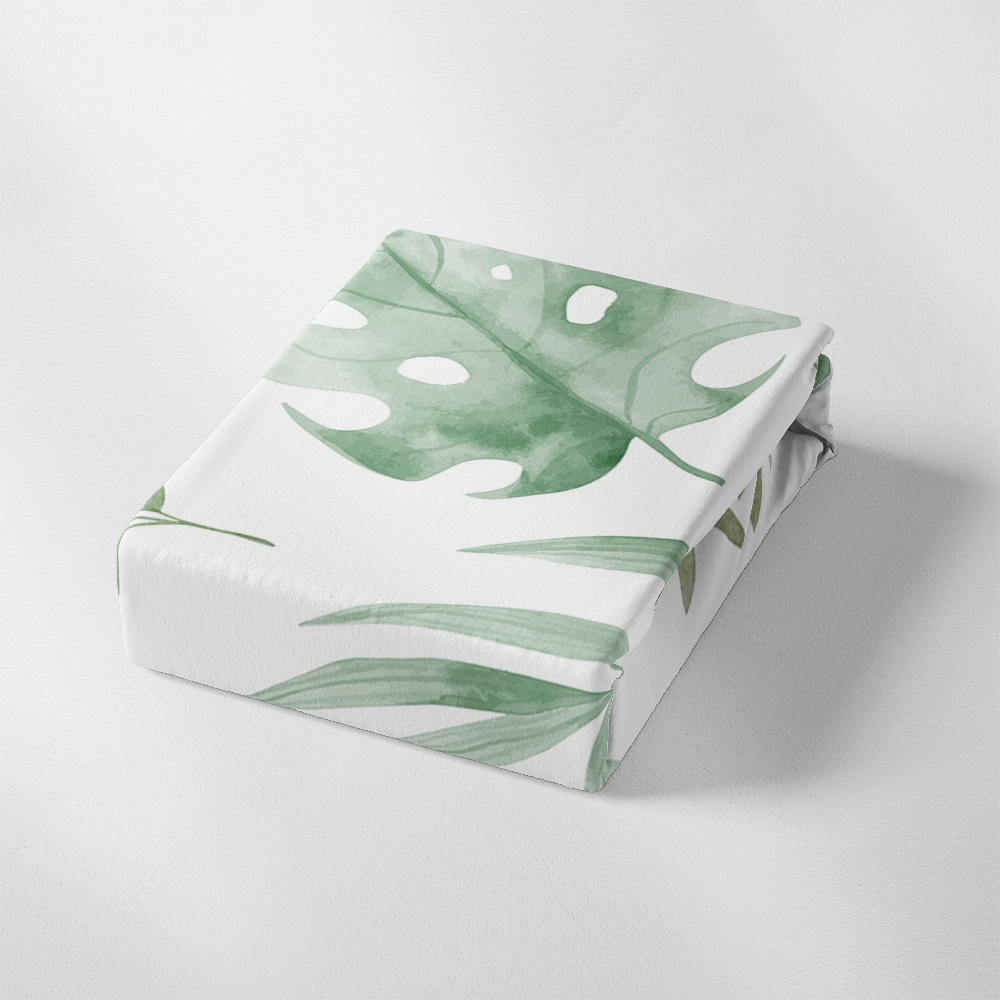 3D Print Spring Plant Fitted Sheet Elastic Band Bed Sheet Custom Modern Bedroom Flats Home Decor Queen King Adult