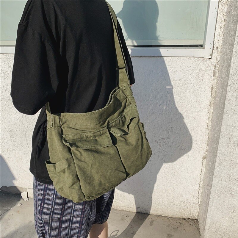 Sac à main en toile pour adolescentes, sacoche à bandoulière décontractée pour dames, 2022
