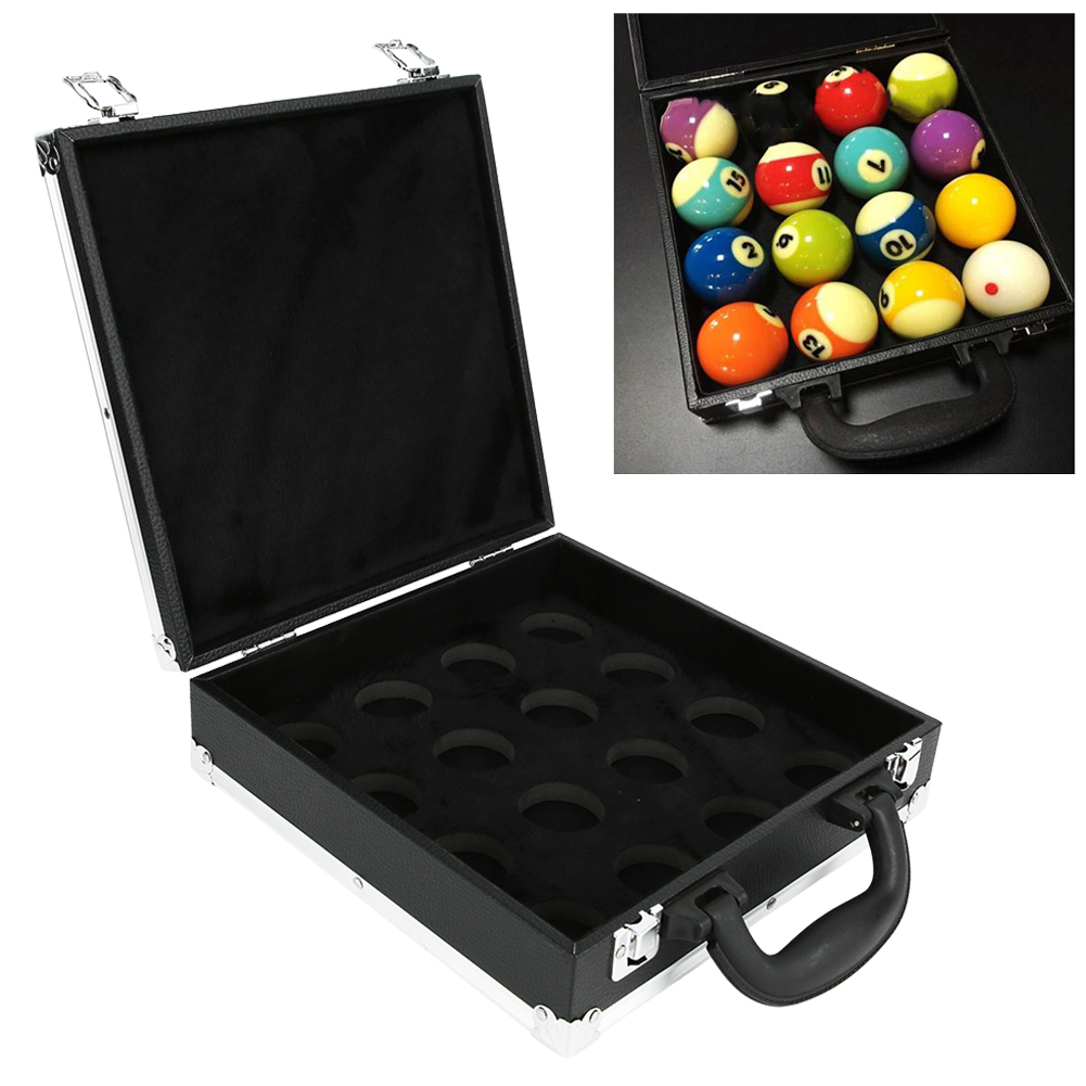 Billard opbevaring snooker kasse pool bolde bæretaske til billard tilbehør med bærehåndtag sort