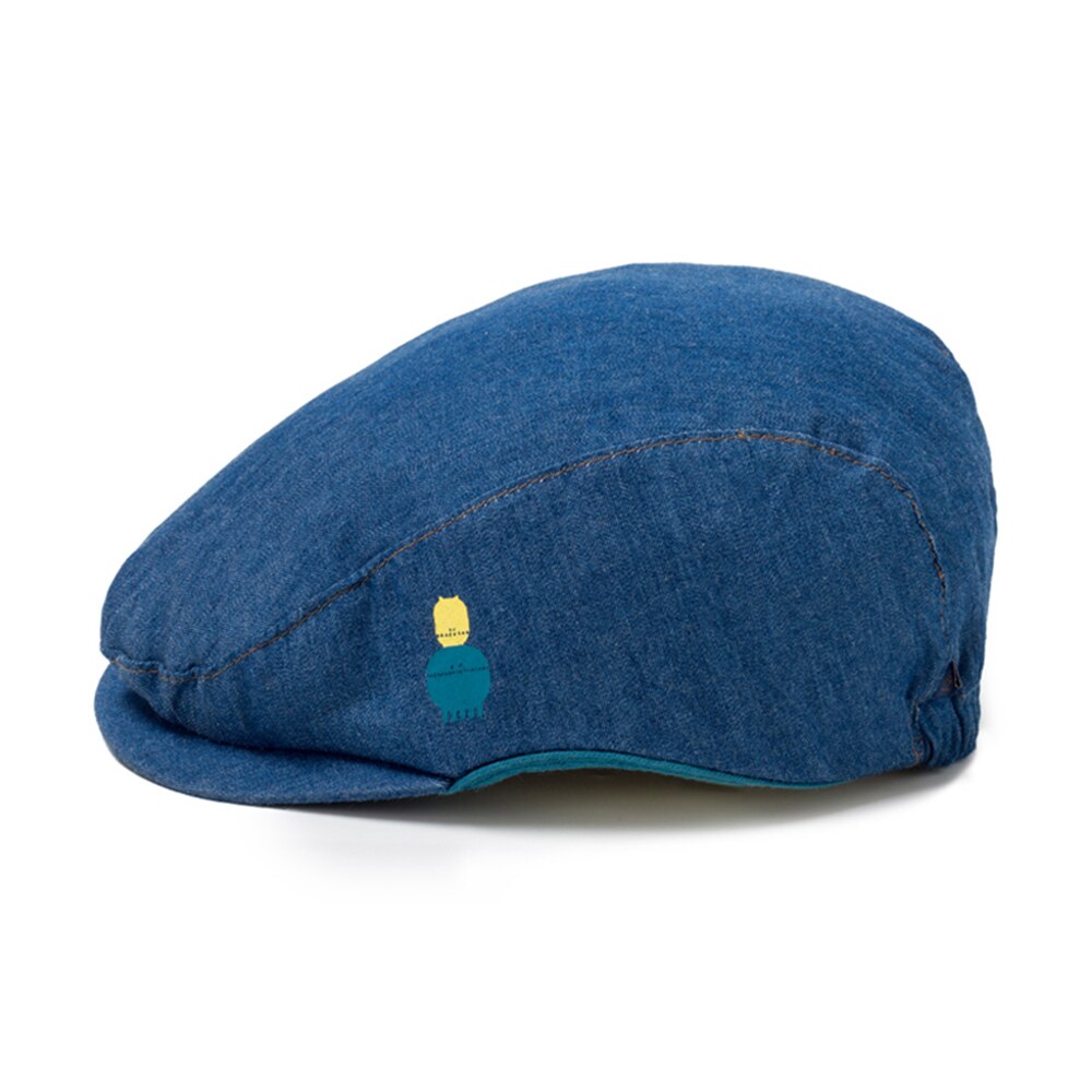 Bérets d&#39;automne en coton bleu, casquettes de -né, accessoires pour bébés, chapeau ajustable, robe pour enfants