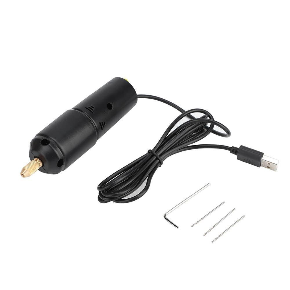 Jewelry Tools Mini Electric Drills Portable Handheld Micro USB Drill with 3pc Bits DC 5V for Jewelry Making DIY Wood Craft