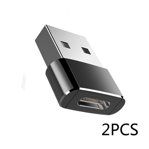 2szt USB C Adapter OTG typ C na USB Adapter type-c OTG Adapter kabel dla iPhone 12 Pro Max dla airpods 1 2 3 telefon USB adaptery: YELLOW