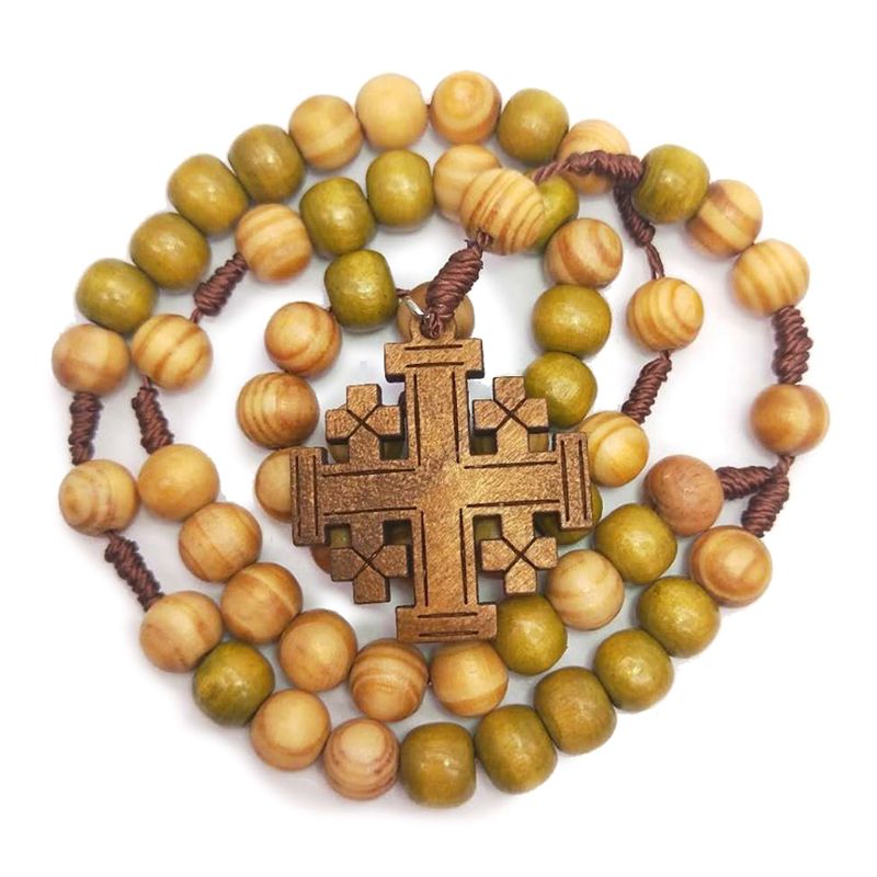 Christelijke Handgemaakte Houten Katholieke Rozenkransen Ketting,Gebed