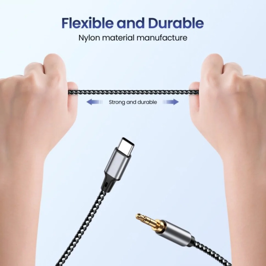Kabel USB-C robić 3.5mm Jacek Aux TABLLYUGE, adapter audio USB-C, 1m/1.5m/2m robić słuchawek, telefonu, samochodu, złącze audio, kabel Aux