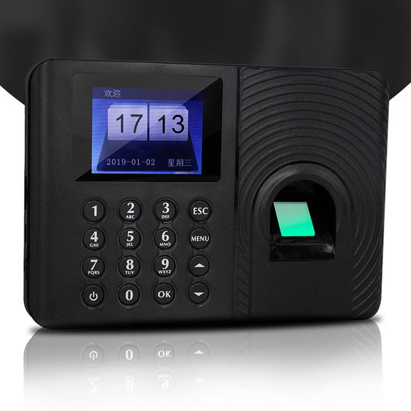 -Biometric Attendance System Fingerprint Reader Time Clock Employee Attendance Machine Access Control Commuting Punch Card Ma