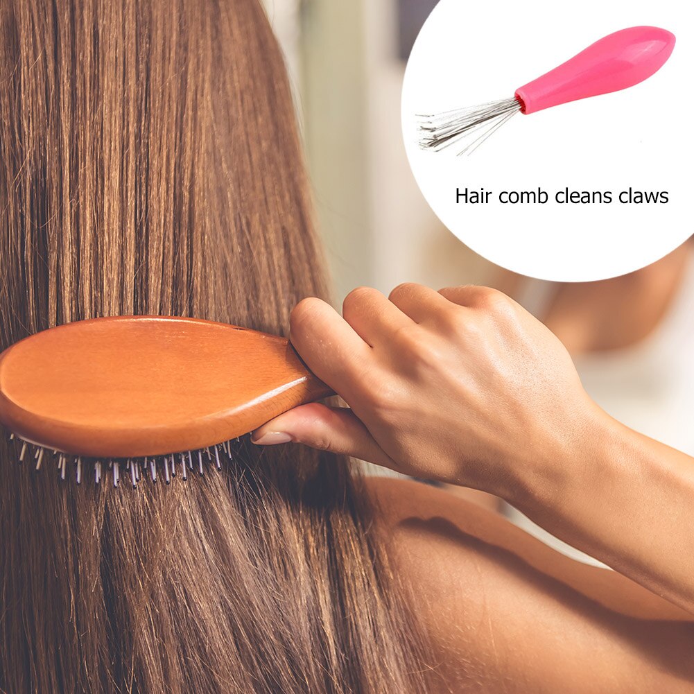 1pz Cura Dei Capelli & messa in piega Nuovo Dei Capelli del Pettine della Spazzola più pulito inserito Strumento di Pulizia di Plastica Maniglia Rimovibile mini