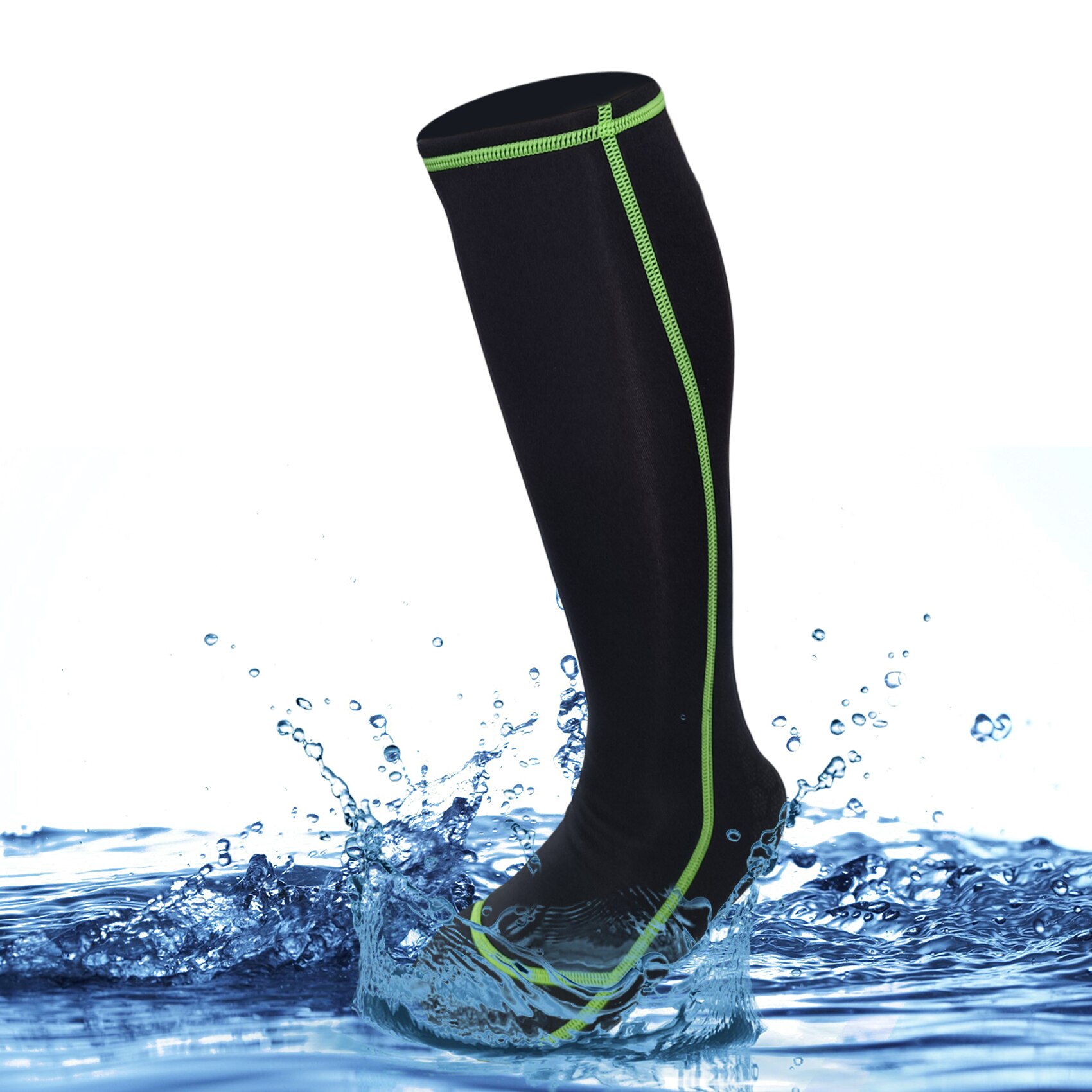 F Riverruns Frictionless Wading Socks, Neoprene Wet-suit Wader socks for Men and Women Outdoor Fishing, Surfing, Wakeboarding.: BLACK / XXXL