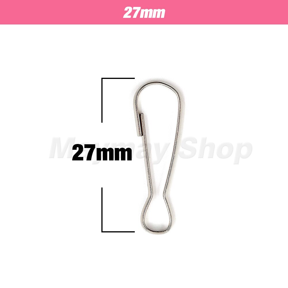 100Pcs Spring Clip Hooks Snap Buckle Metal For Purse Zipper Pull Lanyards Paracord Badge Keyring Keychain Accessory: antique silver