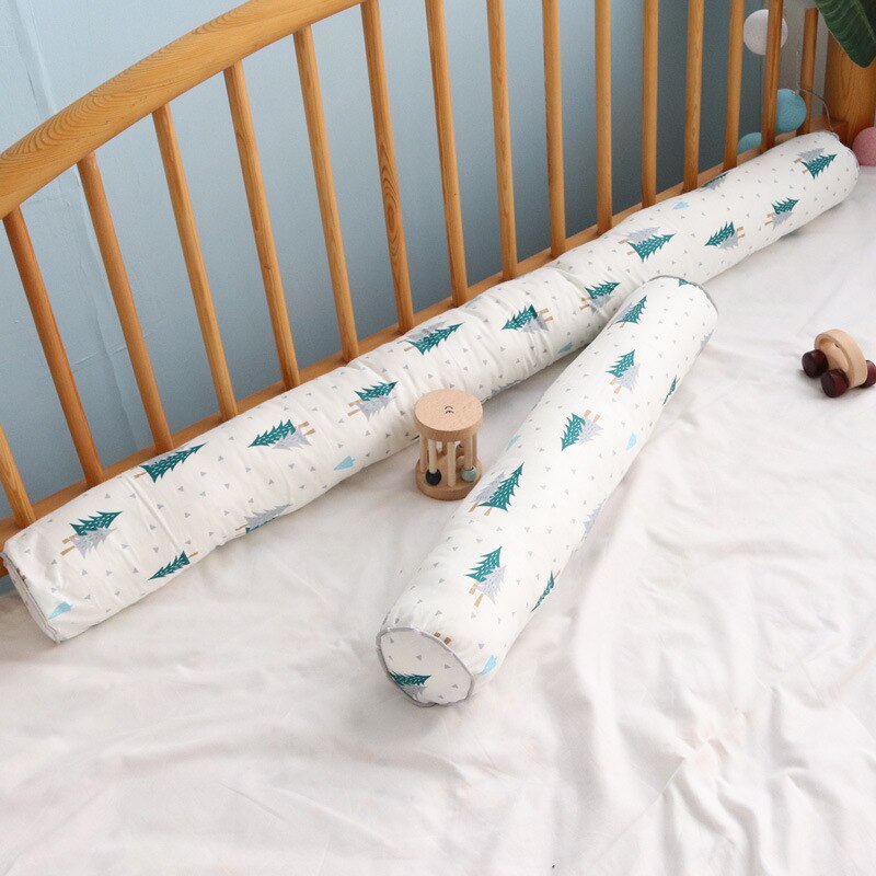 Katoenen Baby Slapen Lange Kussen Rond Kussen Wieg Nest Bumper Nachtkastje Protector Pasgeboren Baby Cot Versieren Bed Omtrek: 60x10cm  4