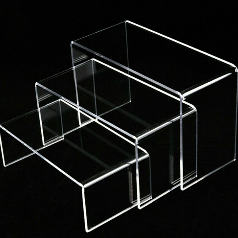 Exhibidores de acrílico transparente para joyería, 3 uds.