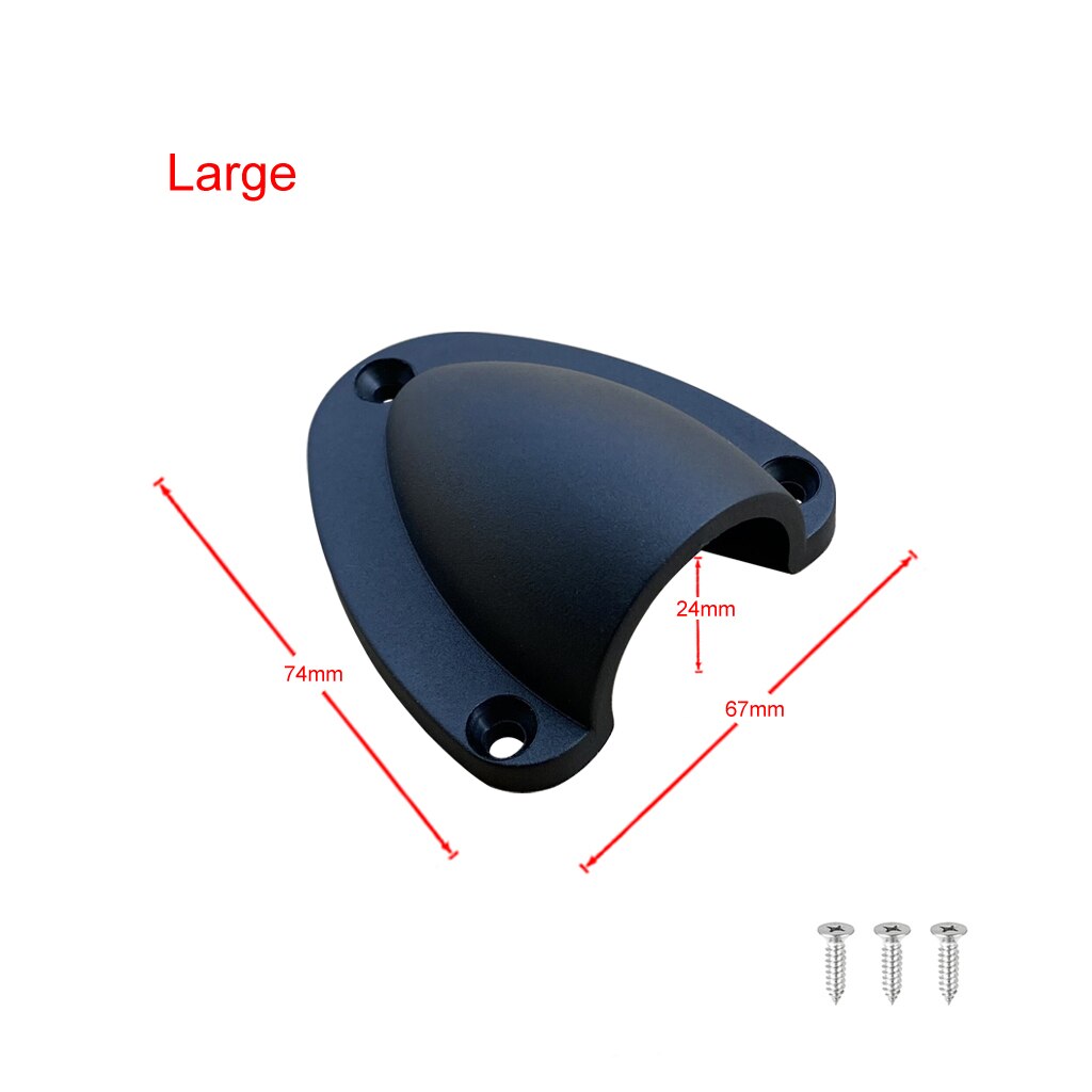 Boat Accessories Nylon Wire Cable Vent Cover Clam Shell Clamshell Vent Ventilator Through Vents for Boat Outlet Marine Hardware: Large Black