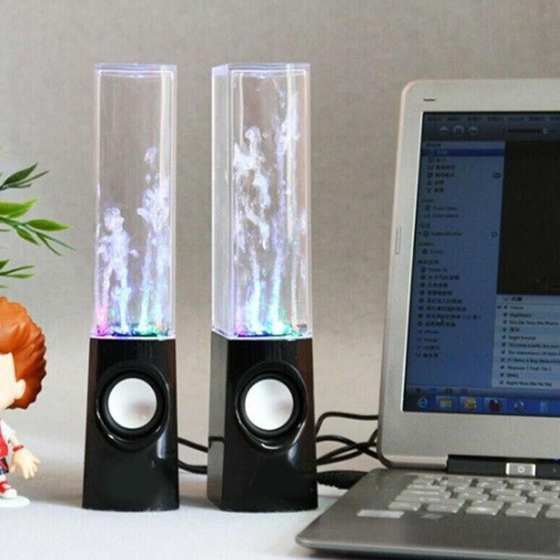 Wired Square Water Dancing Speaker Led Dancing Fountain Show Music Light Laptop Pc Speaker Mp3 Mobile Phone Accessories