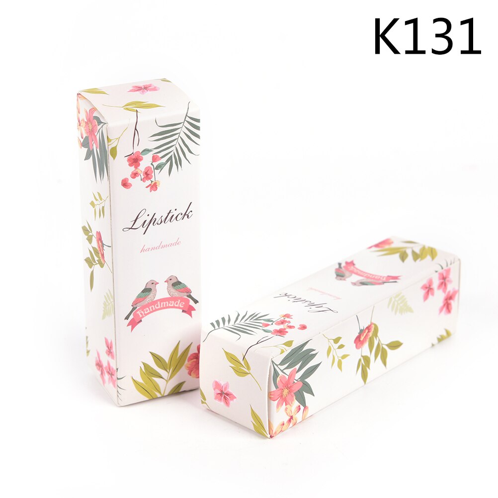 10 Stks/partij Lippenstift Buis Diy Verpakking Doos Lippenbalsem Buis Verpakking Kartonnen Doos Kleurrijke Kraftpapier 25*25*88Mm: K131