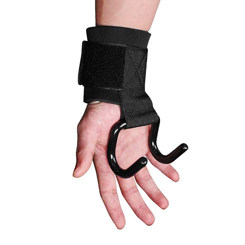 2 stücke Handgelenk Unterstützung Mit Haken Anti-slip Einstellbare Handschuhe Gym Fitness Gewichtheben Arme Festigkeit Ausbildung Strap Grip