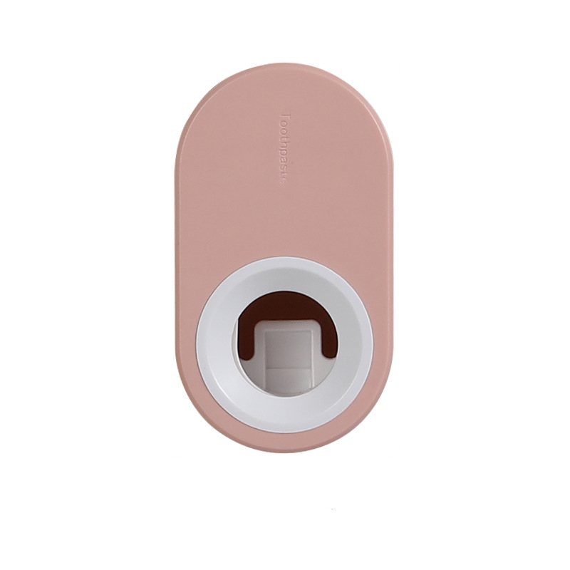 luluhut Squeezer for toothpaste Automatic toothpaste dispenser Wall mounted toothpaste holder Lazy dispenser for toothpaste: pink