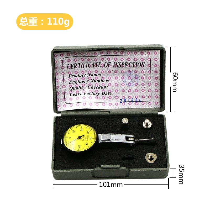 Dial Test Indicator 0-0.8mm 0.01mm Resolution Dial Indicator Dial Gauge Indicators