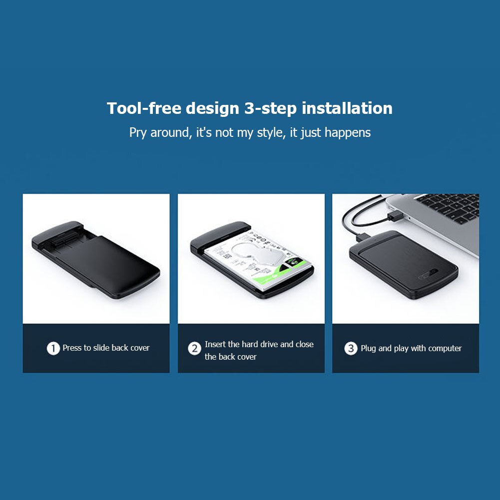 2.5 Hdd Case Sata Naar Usb Hdd Ssd Behuizing USB3.0 2.0 Mobiele Harde Schijf Case Box Voor Laptop Disco Duro externo Case