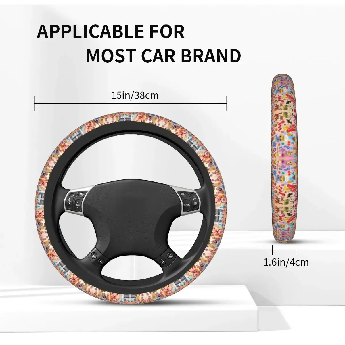 Karol G Manana Sera Bonito Car Steering Wheel Cover Anti-slip Steering Wheel Protective Cover Car-styling Car Accessories