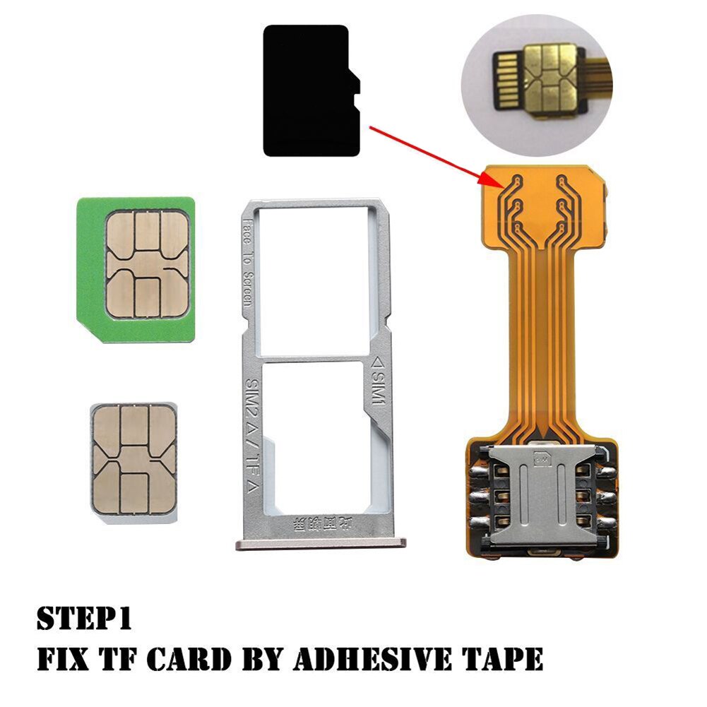 Adaptador de tarjeta SIM Dual doble para teléfono móvil, adaptador Micro SD para Android extensor 2 Nano, para Xiaomi Redmi y Samsung