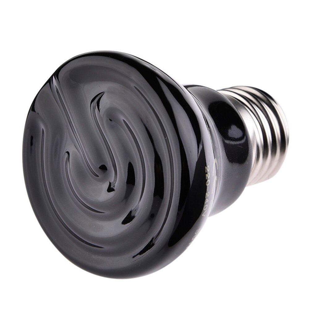 Lámpara de calefacción para mascotas E27, emisor de cerámica infrarroja negra, Bombilla de calor para mascotas, pollos, lámpara para reptiles de 25W, 50W, 75W, 100W, 220-240V