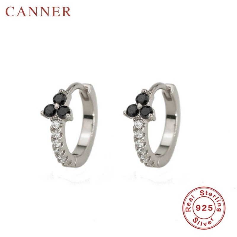 Pendientes minimalistas de Plata de Ley 925 con hebilla para oreja, pendientes de aro pequeños para mujer, pendientes circulares de oro plata minúsculo, joyería de: 3 silver