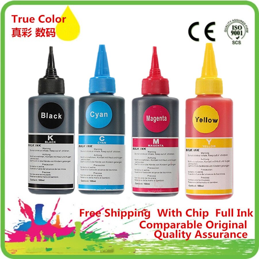 Ciss tinta para epson me10 me101 impressora foto recarga dye tinta kit para sistema de tinta contínua terno para t1661 t1664 cartucho