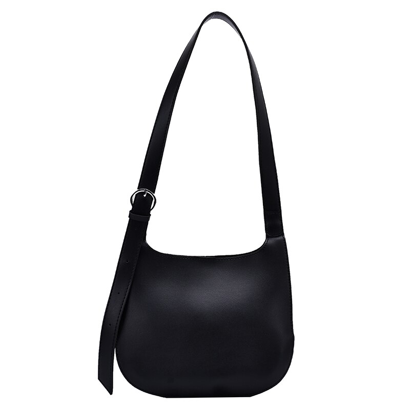 bolso de mano para mujer, moderno bolso de hombro para mujer, de piel sintética de , de gran capacidad, blanco, marrón, azul y negro: black