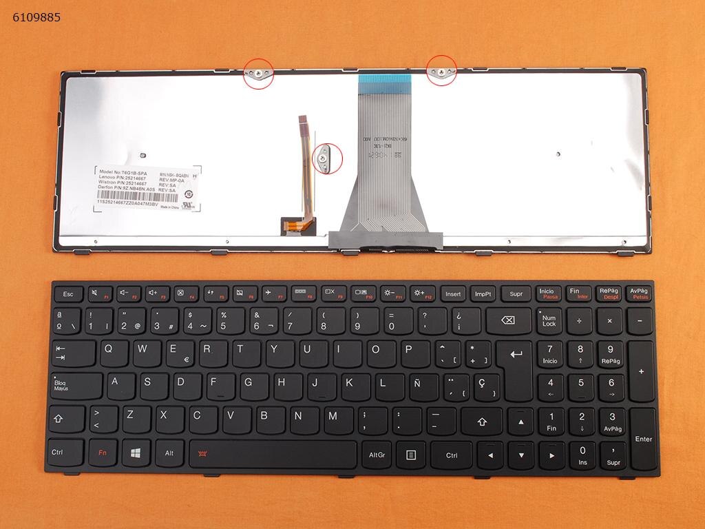 SP Spanish Layout Replacement Keyboard for Lenovo G51-35 G70-35 G70-70 G70-80 Z50-70 Z50-75 Z51-70 Z70-80 Laptop Backlit
